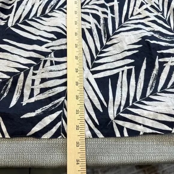 Banana Republic Hawaiian Dress Medium Cover‎ Up Navy Blue Resort Vacation Cruise - Picture 9 of 10